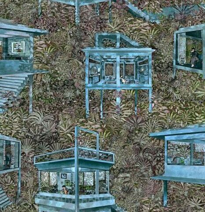 обои современные текстильные 97582