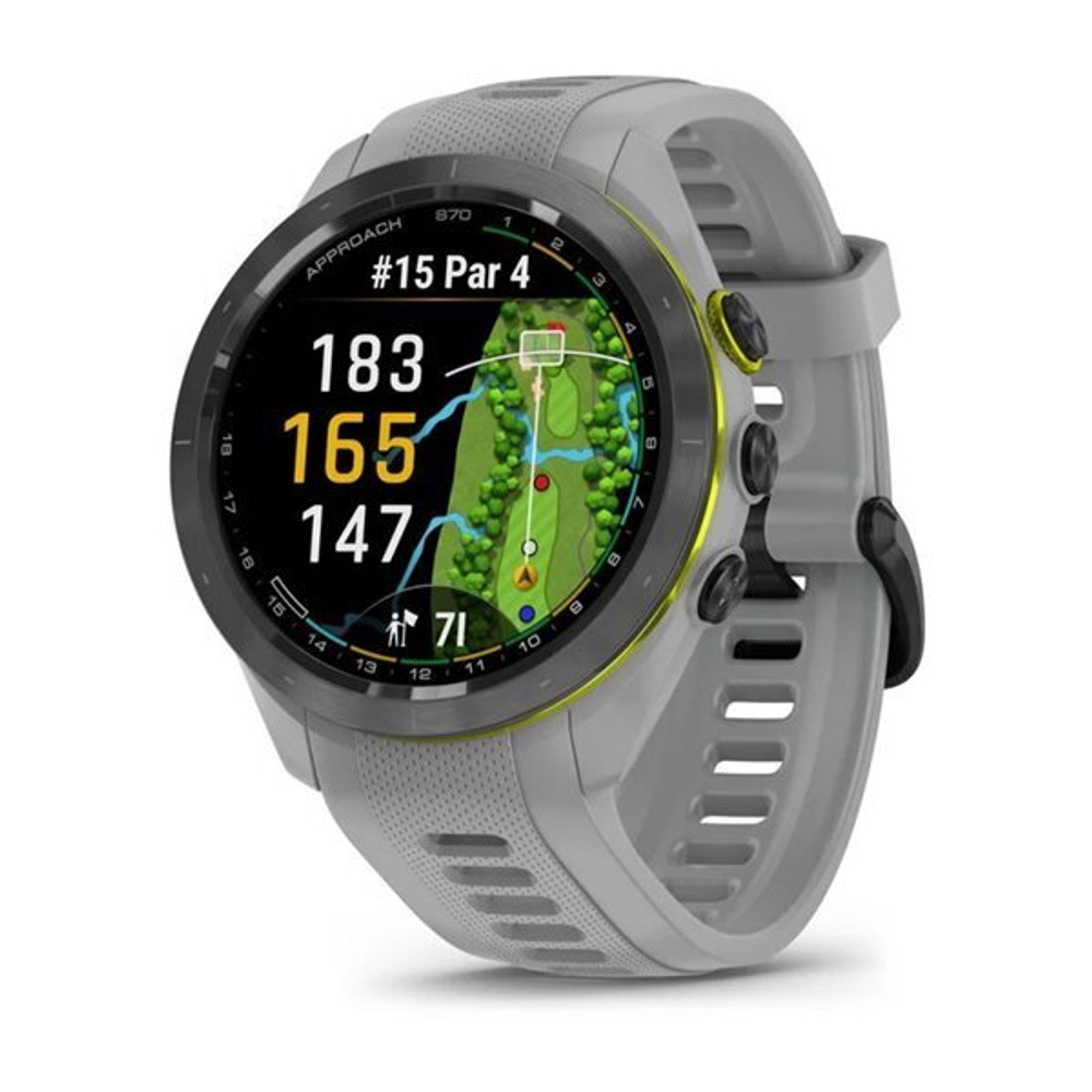 Умные часы Garmin Approach S70 42мм Black Ceramic Bezel with Powder Gray Silicone Band