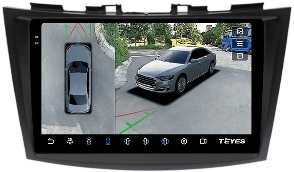 Магнитола для Mazda 3 BL, Axela 2009-2013 - Teyes CC3-2K-360 на Android 10, 2K QLED, 6Гб+128Гб, CarPlay, 4G SIM-слот, 4 камеры в комплекте