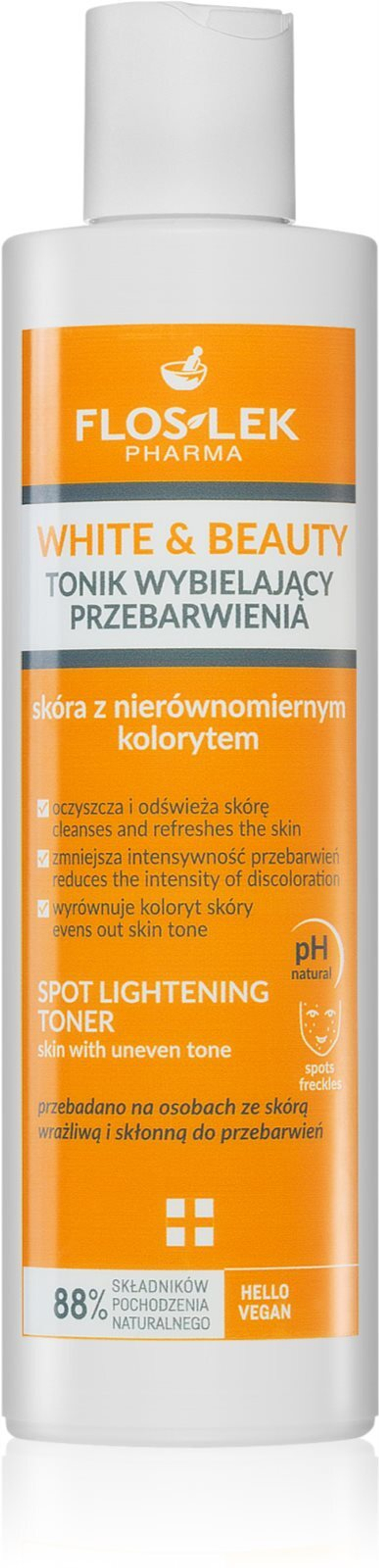 FlosLek Pharma White & Beauty - отбеливающий тоник /   225  ml  / GTIN 5905043001807