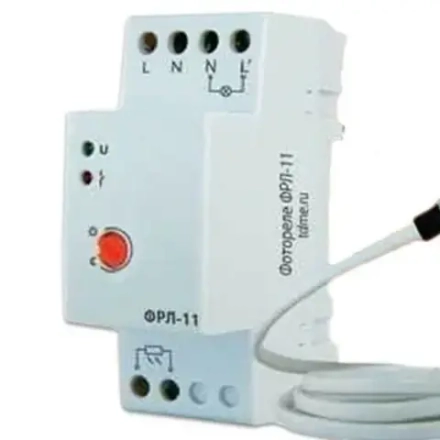 Фотореле ФРЛ-11 2-100Лк 20А DIN-рейка (с датчиком IP65)