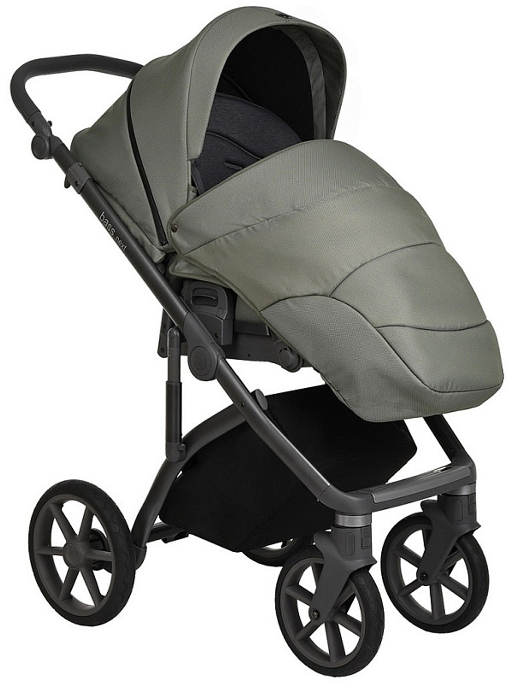 Детская коляска Roan Bass Next 3 в 1 с автокреслом Avionaut Silver Black RN023/1 Misty Mood