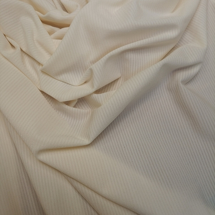 Микрофибра матовая, в тонкую блестящую полосочку, айвори