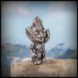 Темлячная бусина "Грут" для ножей, мельхиор