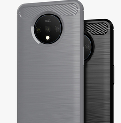 Чехол для OnePlus 7T цвет Gray (серый), серия Carbon от Caseport