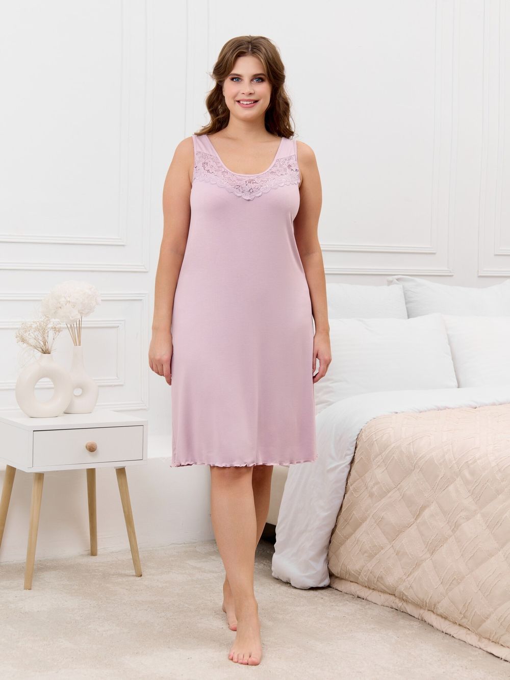 Ночная сорочка Этуаль Виотекс ПУДРОВЫЙ