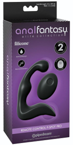 Черный вибромассажер простаты с пультом ДУ Control P-Spot Pro (Цвет: черный)