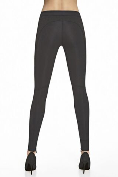 Легинсы Celine с карманами на замочках (Размер: L) (Цвет: черный)