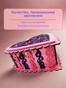 Шкатулка сердце. Ручная роспись. 16х16х6,5 см