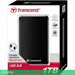 Внешний накопитель Transcend StoreJet 25A3 1TB Black (TS1TSJ25A3K)