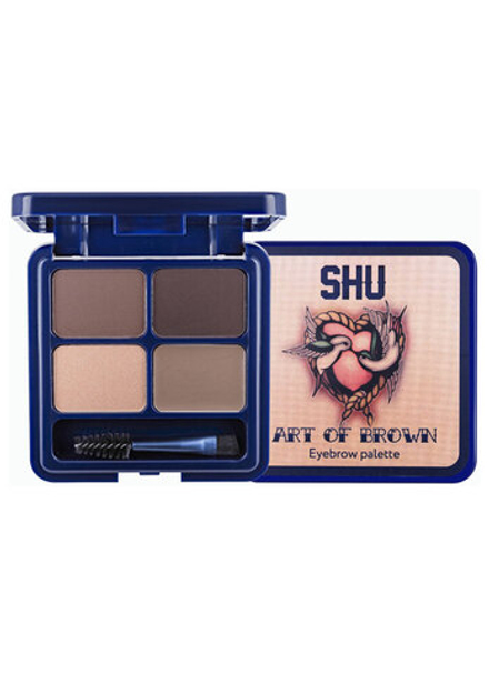 SHU Палетка для макияжа бровей Art Of Brown, тон №201, Классический коричневый, 4,4 гр