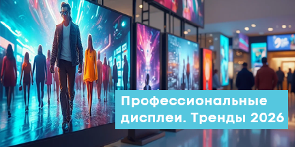 Профессиональные дисплеи. Топ 5 трендов в 2026 году.