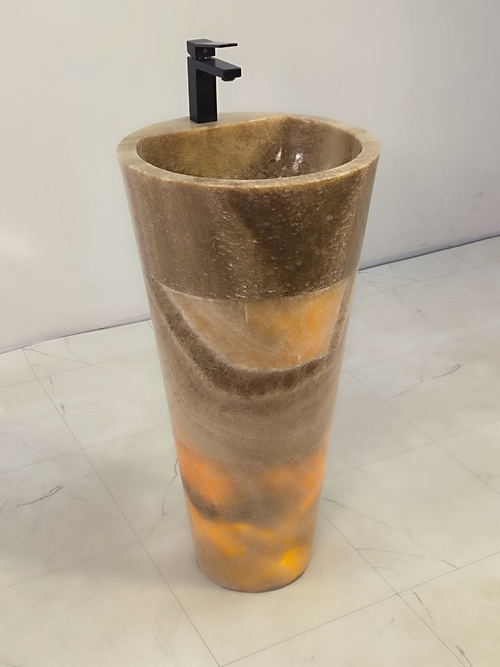 Раковина напольная из оникса Sunset ON-61347 (45*45*90)