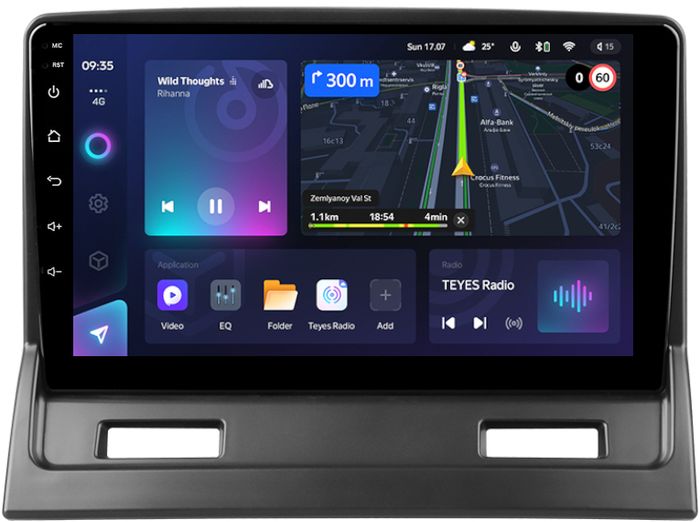 Магнитола для Mitsubishi Galant 9 2003-2012 - Teyes CC3 монитор 9" QLED на Android 10, Быстрая, CarPlay, 4G SIM-слот
