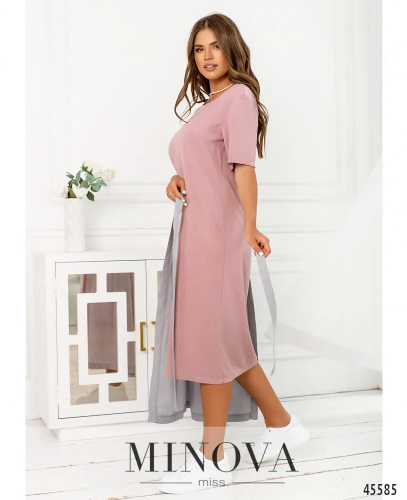 Платье 2288-пудра-серый Minova