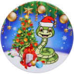 Подставка под кружку керамическая 10см «Милый змеёныш Айко»