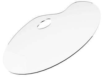 Палитра овальная 325х210х3мм прозрачная акриловая