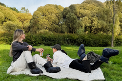 Сапожки носочки пуховые German Grass Comfort Socks Travel Ink темно-синие