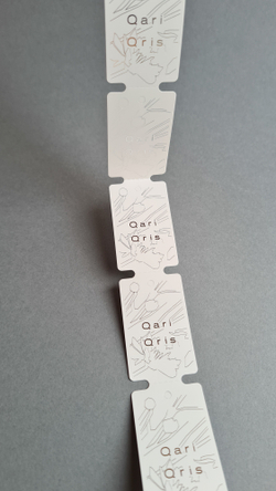 Бирки 30*50,8. Печать серебряным цветом.