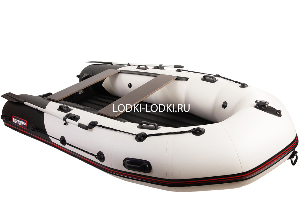 Хантер 350 ПРО белый-черный (Лодка ПВХ под мотор НДНД)