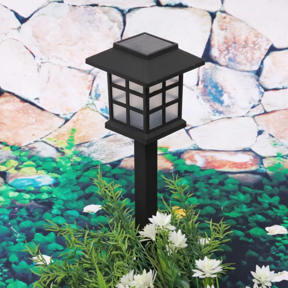 Фонарь садовый «Домик» 38*8,5*8,5 см, на солнечной батарее, Белый