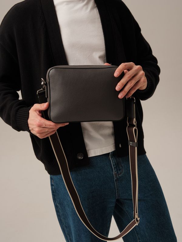 Мужская кожаная сумка Bora DBR 7113 темный лес