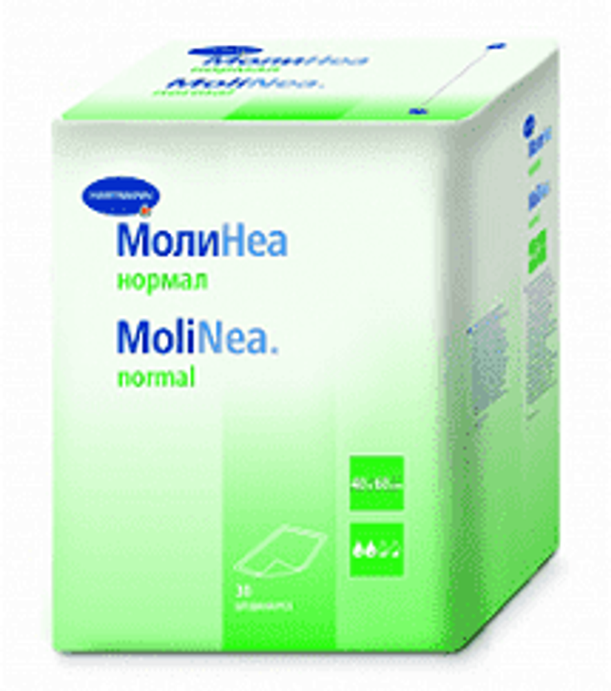 Hartmann MoliNea normal Пеленки впитывающие 40х60 см, 80 г/м2, 30 шт