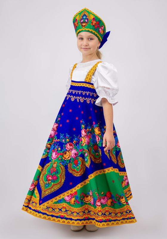 Павловопосадский удлиненный костюм для девочки_2