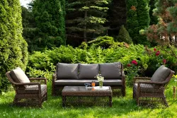 "Гранд Латте" лаунж-зона из искусственного ротанга, цвет коричневый