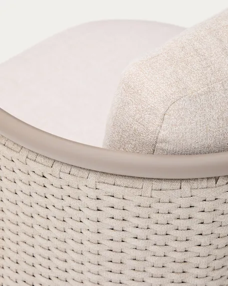 Уличное кресло Sedalis из алюминия и серо-коричневой веревки