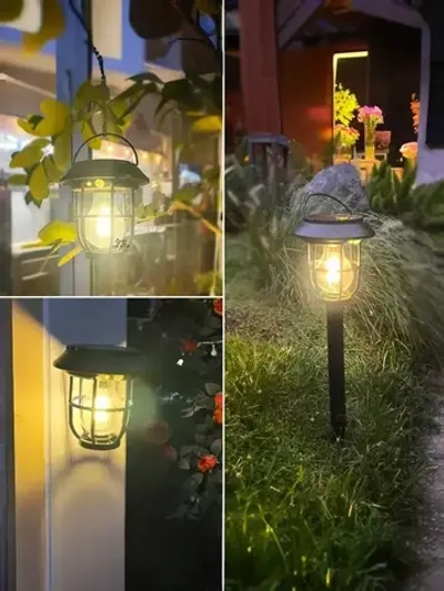 Фонарь кемпинговый на солнечной батарее / Уличный светильник всесезонный с датчиком движения/ 3 вида крепления