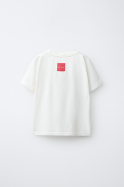 ZARA ФУТБОЛКА С ПРИНТОМ CLARA CEBRIAN ©, БЕЛЫЙ