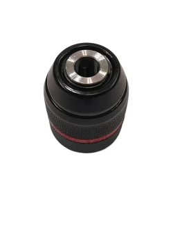 Быстрозажимной патрон для дрели и свёрл до 0,8-10 мм, 3/8",20UN, красный фиксатор цельнометаллический, рифленая поверхность