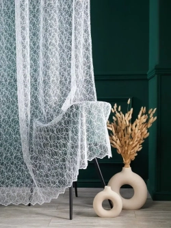 Тюль в спальню гостиную белый 600х250