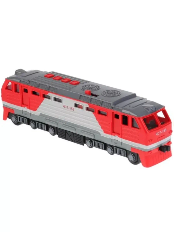 Игрушечный транспорт Тепловоз красный свет звук