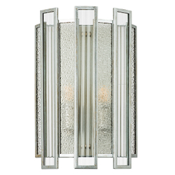 712624 Бра AGAVE 2х40W E14 СЕРЕБРО С ПАТИНОЙ/ПРОЗРАЧНЫЙ