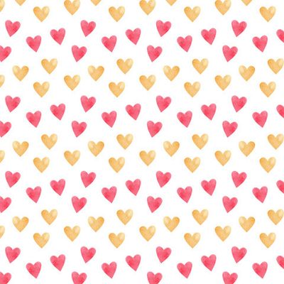 Акварельные сердечки (на белом фоне)