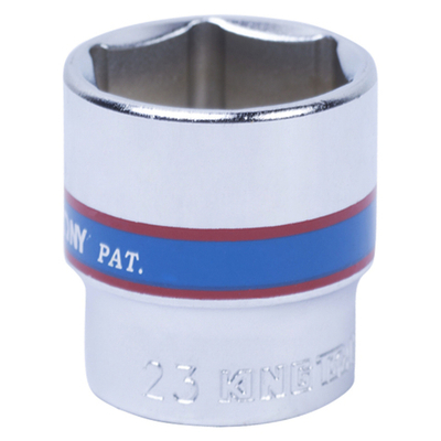 KING TONY (333523M) Головка торцевая стандартная шестигранная 3/8", 23 мм