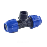 Тройник компрессионный ПЭ Дн 25х3/4"х25 НР Ру16 RTP (РосТурПласт) 11620