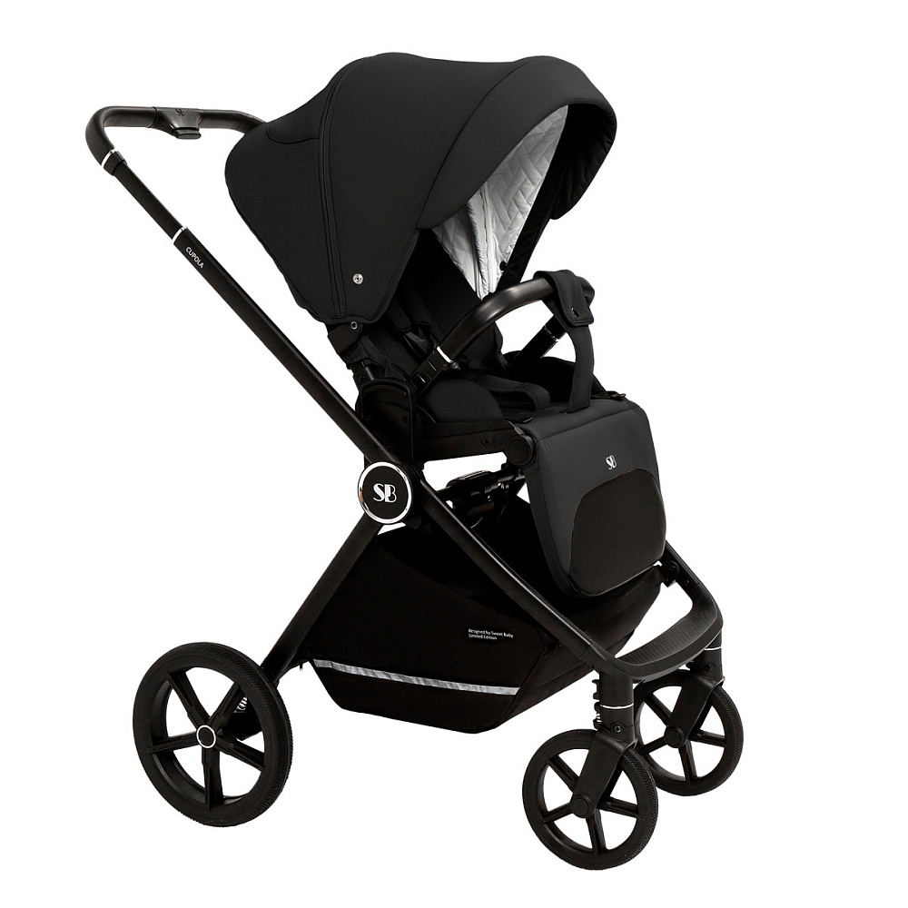 Коляска 3 в 1 Sweet Baby Cupola New + автокресло Premier Grey Moon Black