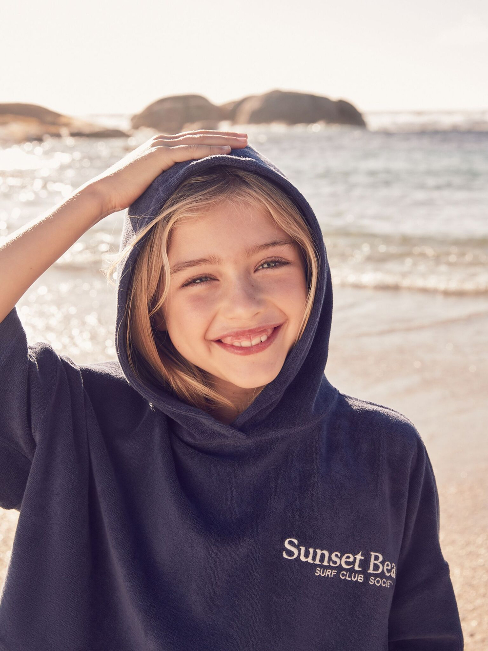 Толстовка с капюшоном и шорты в комплекте для девочки Next AB7-023, Темно-синий