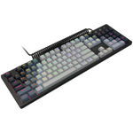 LORGAR Azar 514, Wired mechanical gaming keyboard, RGB backlight, 1680000 colour variations, 18 modes, keys number: 104, 50M clicks, linear dream switches, spring cable up to 3.4m, ABS plastic+metal, magnetic cover, 450*136*39mm, 1.17kg, white, EN+RU layout
