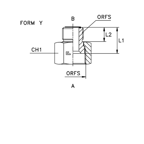 Соединение P D20-12 ORFS 1.3/16 - ORFS 13/16