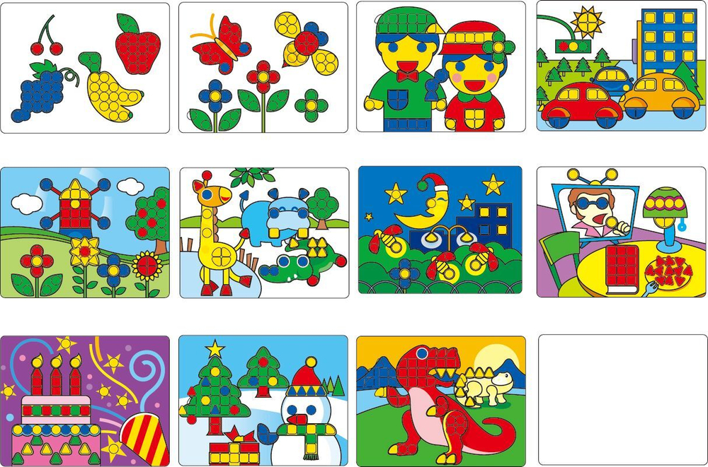 GIGO 1192-2 Рабочие карточки для набора Гео-блоки