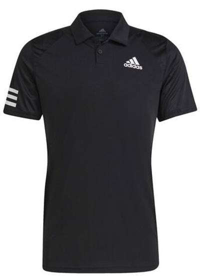 Мужское поло теннисное Adidas Club 3STR Polo - black/white