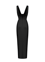 Платье миди удлиненное драпированное из сатина