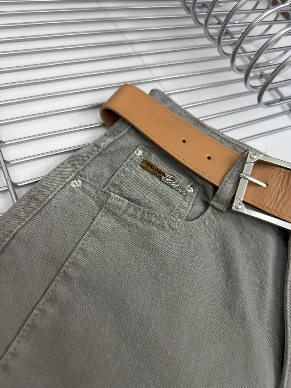 Брюки джинсовые женские арт. 8739-2 цвет "серый"