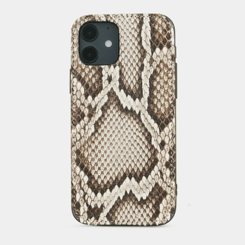Накладка для iPhone 12/12Pro из кожи питона, цвета Natur