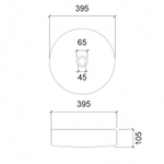 Раковина-чаша Abber Glas 40 AK2301 прозрачная