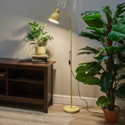 UML-T701 E27 YELLOW Торшер напольный под лампу Е27. 60W. с регулировкой наклона. Механический выключатель. Желтый. ТМ Uniel